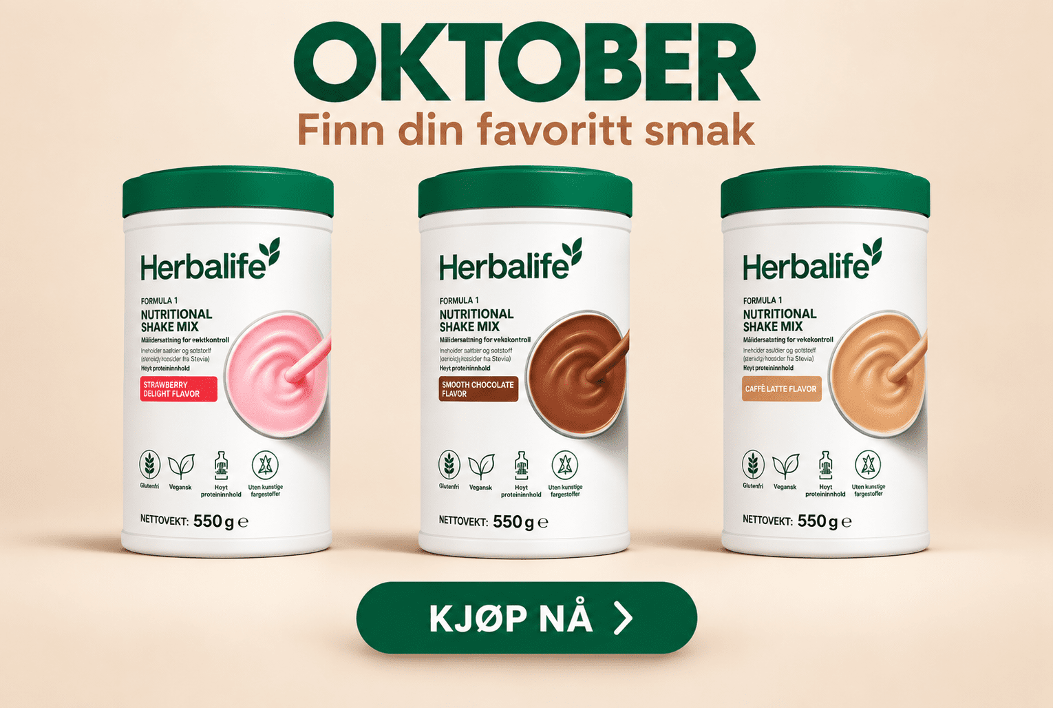 Herbalife Formula 1 i tre smaker