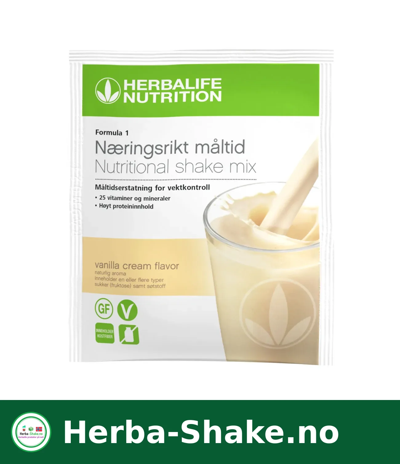 Herbalife Formula 1 prøvepakke vanilje