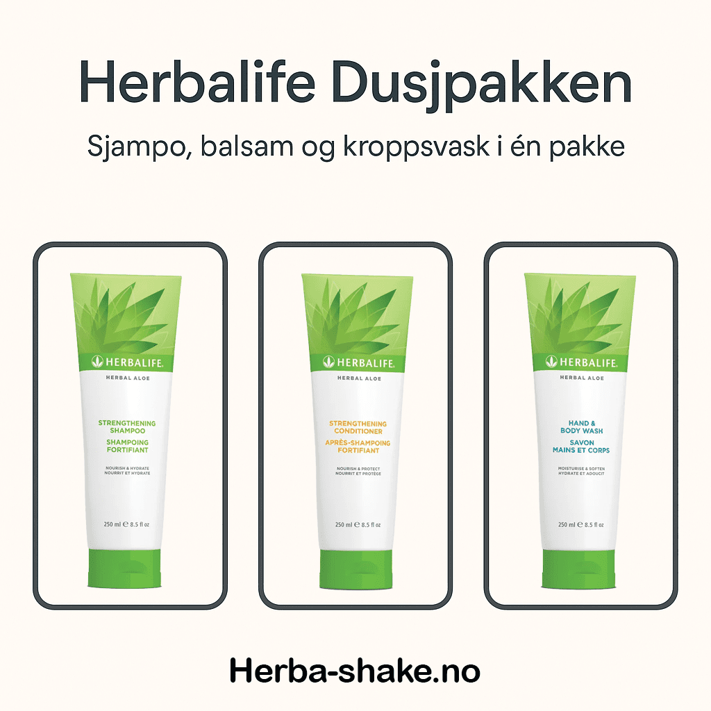 Herbalife Dusjpakken – Sjampo, Balsam og Kroppsvask