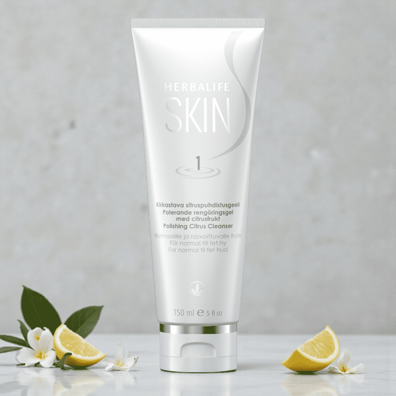 Forfriskende ansiktsrens med sitrus som etterlater huden ren og myk.