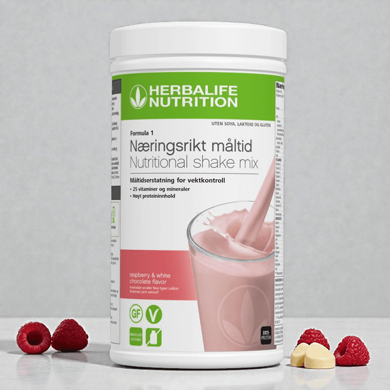 Herbalife Shake Raspberry & White chocolate 550g - Bilde 2