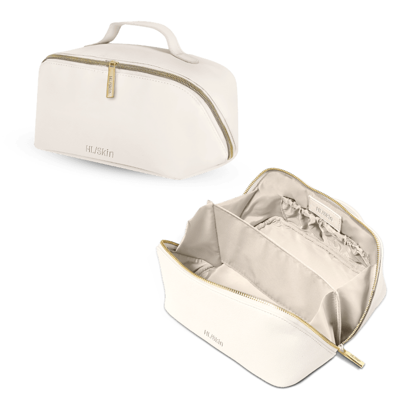 HL Skin Toalettmappe – vegansk lær med gull-detaljer