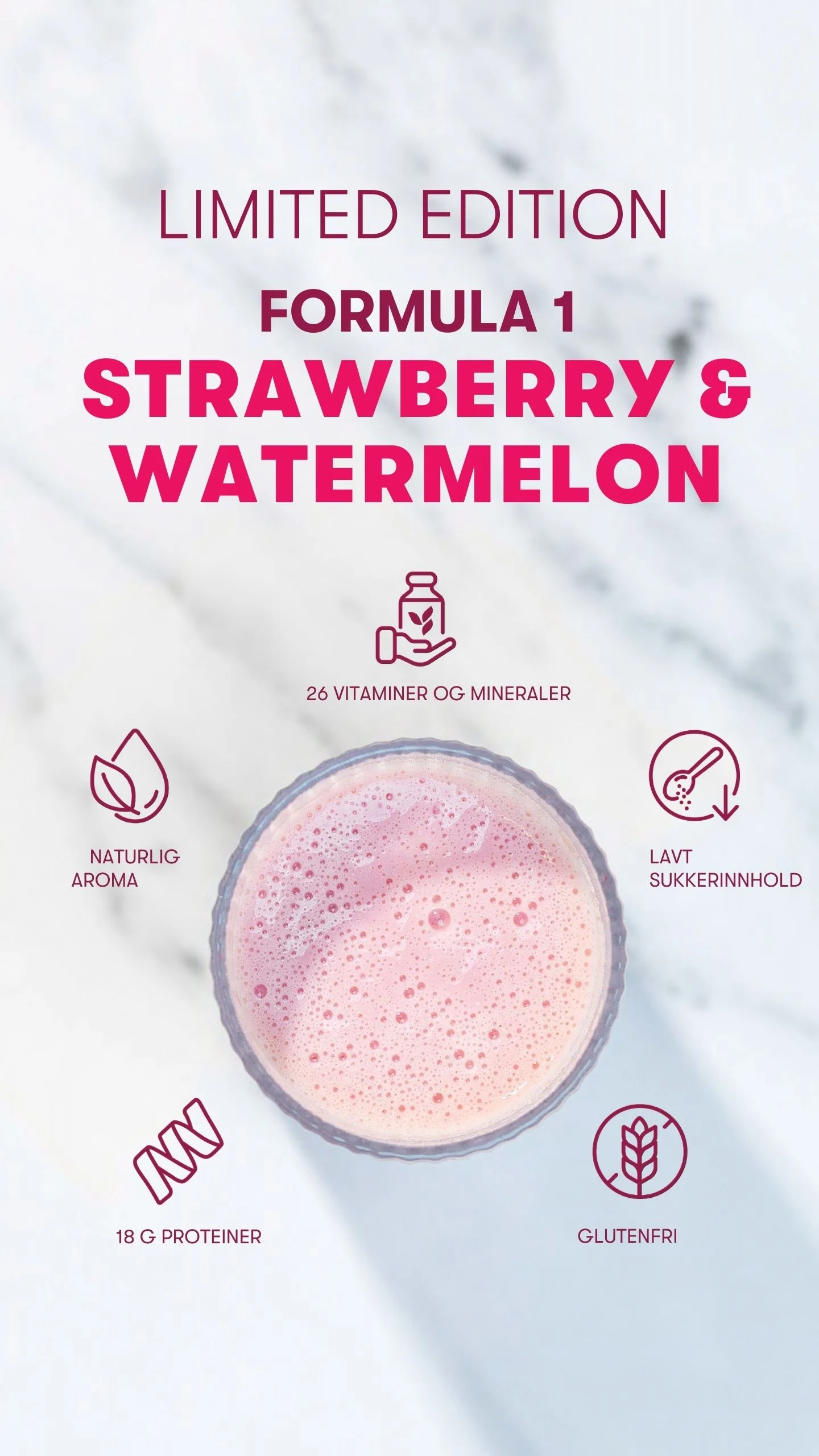 Herbalife Shake Limited Edition Strawberry Watermelon 550g måltidserstatning