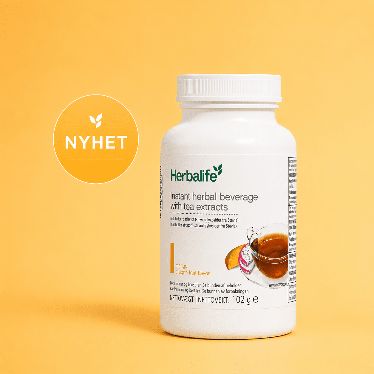 Herbalife Instant Herbal Beverage med mango- og dragefruktsmak
