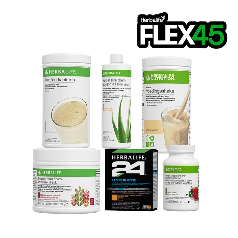 Herbalife Flex 45-pakken med produkter som støtter sunnere vaner